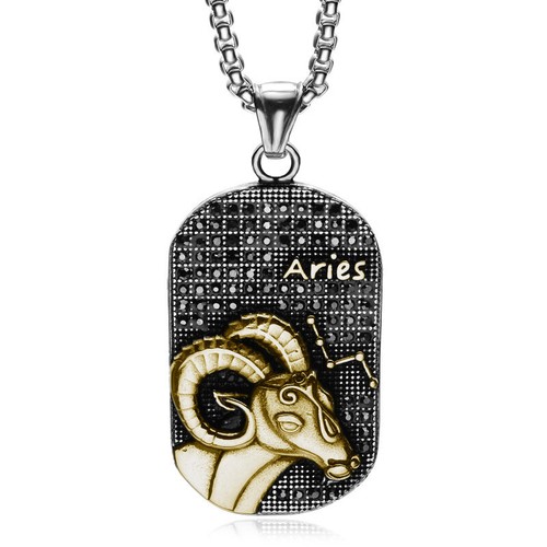 Sternbild Horoskop 12 Sternzeichen Anhänger Halskette 14K Gold Silber Schmuck - Bild 15 von 36