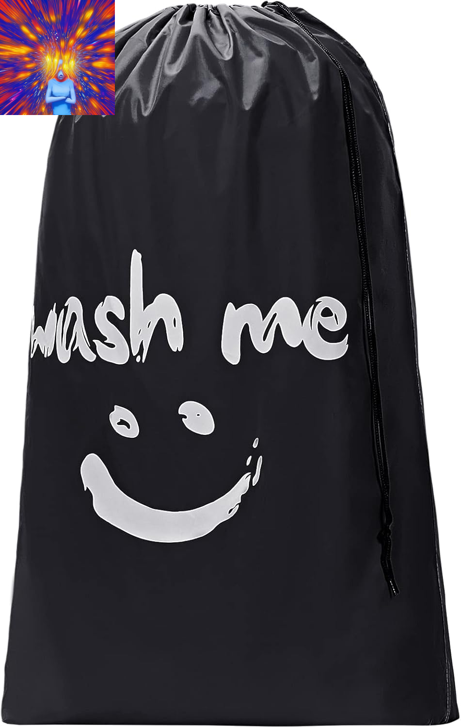XL Wash Me Travel Laundry Bag, Dirty Clothes Organizer Large Enough to Hold 4 Lo