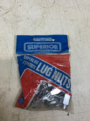 New Never Opened Vintage Superior 30-5531 1/2'' LH Kit-F Lug Nuts