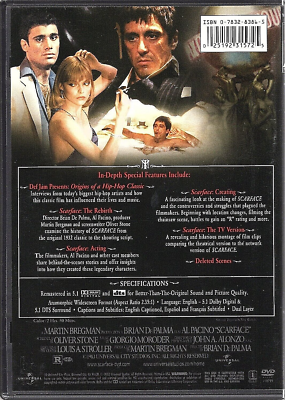 Scarface [DVD, 1983, Widescreen Anniversary Edition] Al Pacino