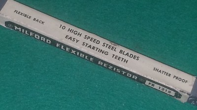 (10) Milford FR1218 Hacksaw Blades 18TPI 12'' Flexible Rezistor Easy Starting