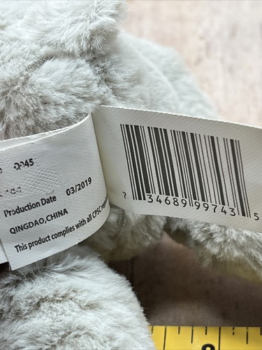 Kellytoy Baby Gray Elephant Plush Rattle Lovey Toy Kellybaby polka dots - Picture 7 of 11