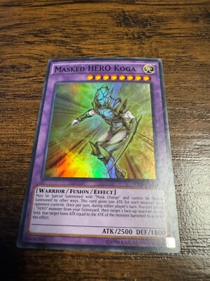Yugioh Masked HERO Koga SDHS-EN042 Super Rare Unlimited NM