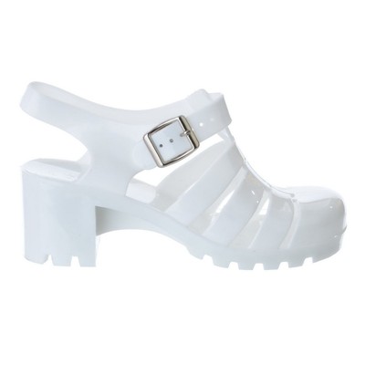 white jelly sandals womens
