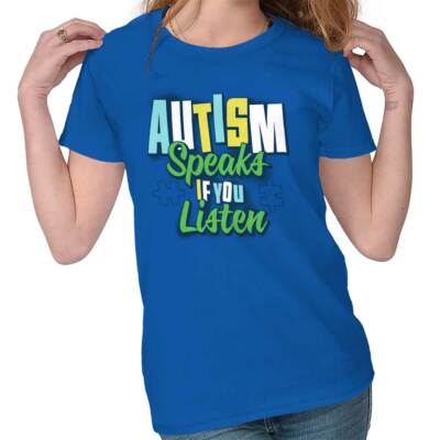 Qbily Women's Love Autism Awareness Shirt – Short Sleeve Graphic Tee For Autistic Support & Advocacy