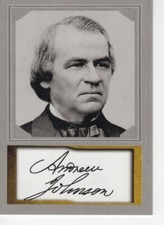 ANDREW JOHNSON ~  Presidential ACEO Portrait D. Gordon Facs Auto  * NM+ #17