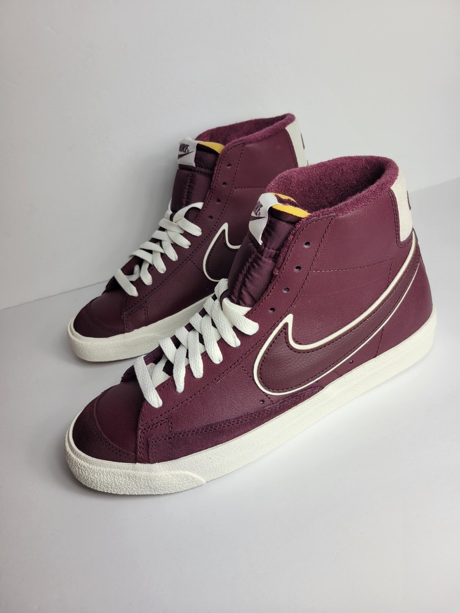 nike blazer high maroon