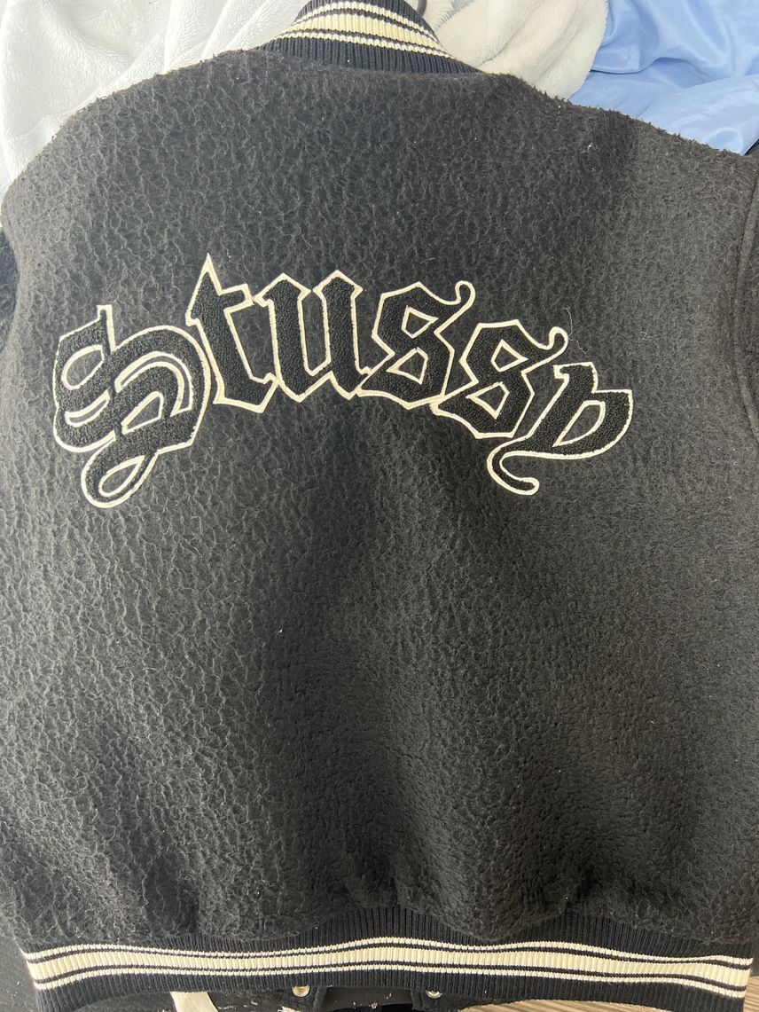 Stussy Casentino Wool Varsity Jacket Black | eBay Stussy Casentino Wool Varsity Jacket Black | eBay