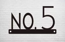 House Number Sign Personalized Laser Cut Address Modern Wall Plaque 12in W x 7in