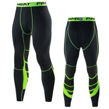 Men Base Layer Shorts Cropped Pants Running Basketball Boy Skinny Sport Trousers