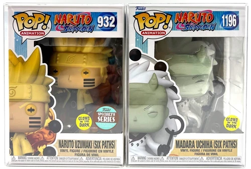 Funko Pop! Naruto Shippuden Naruto #932 & Madara #1196 Six Paths GITD Set of 2