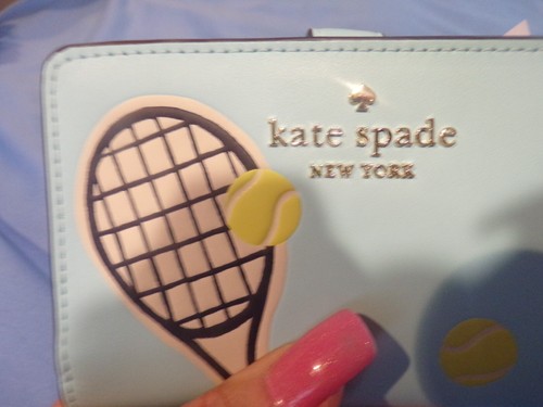 NUEVO KATE SPADE Rosie Raqueta y Pelota Grand Slam Cartera Compacta KF502 B752 - Imagen 7 de 7