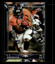 2015 Topps Chrome Mini #48a C.J. Anderson Card Denver Broncos