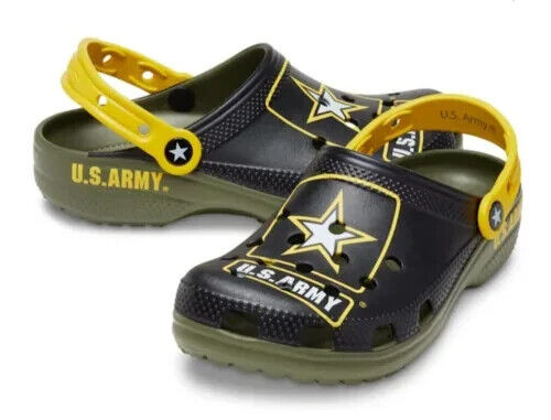 Zueco CROCS Classic - Ejército de EE. UU. - Hombre 9/Mujer 11, Verde Ejército - ¡Nuevo!