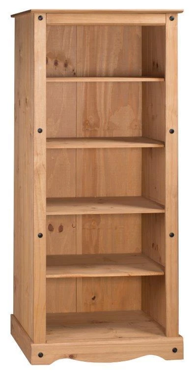 Corona Bookcase Large Tall 5 Shelf Display Unit Solid Pine by Mercers Furniture® - Image 2 of 4