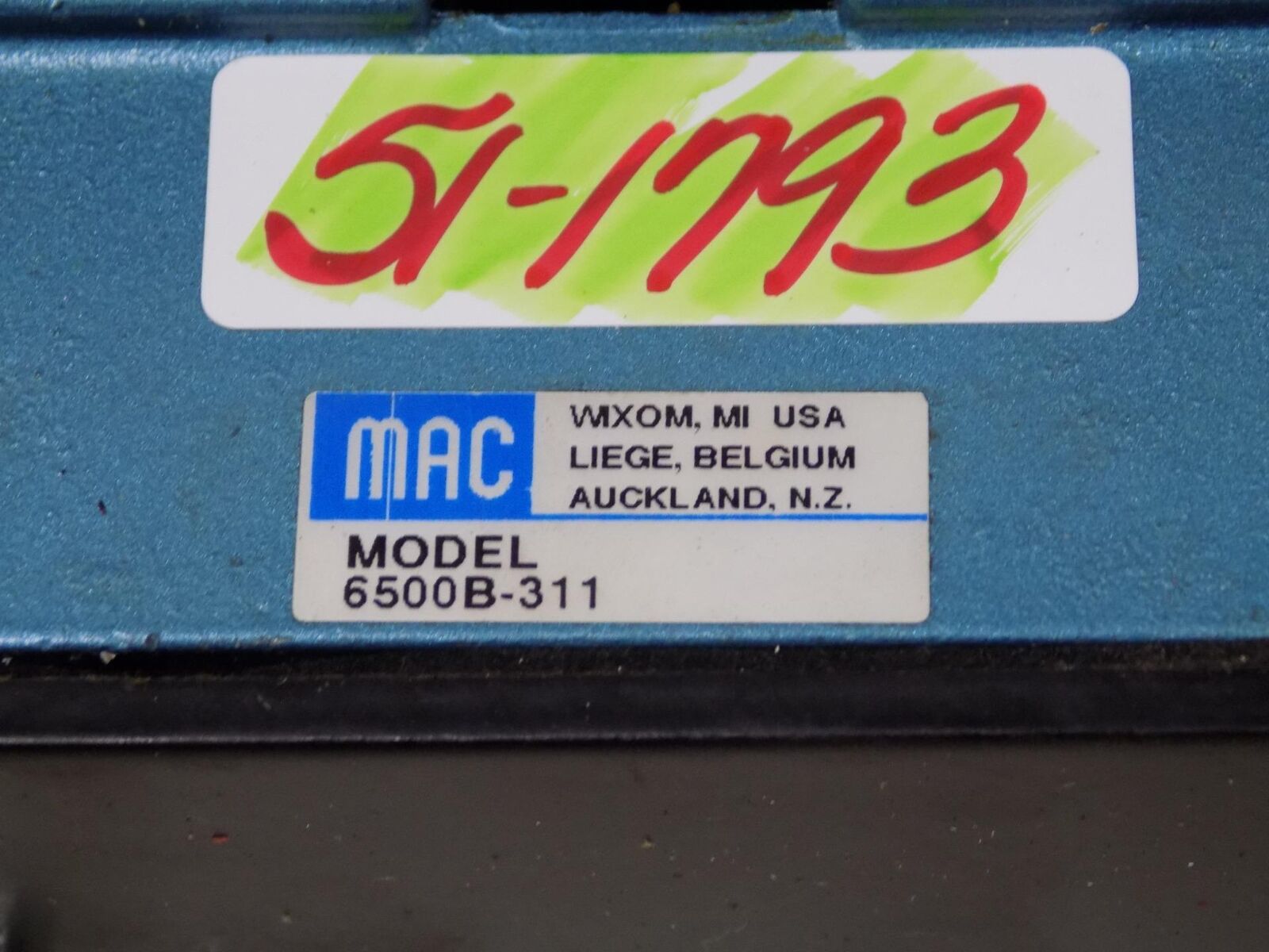 MAC VALVE BASE 6500B-311 Ograniczona sprzedaż