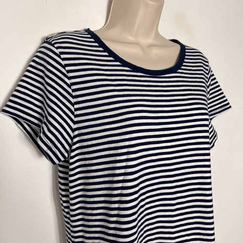 A.n.a A New Approach T-Shirt Dress Womens Medium Short Sleeve Above Knee Striped - Picture 5 of 11