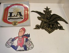 VINTAGE BUDWEISER BUD MAN LA (LIGHT) BEER ANHEUSER BUSCH STICKERS DECALS