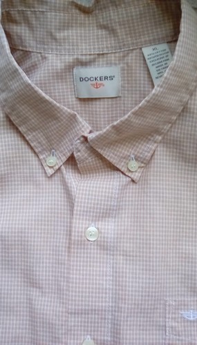 DOCKER'S Men XL cotton short sleeve lightweight casual button-down shirt ~ Sz XL - Picture 1 of 10