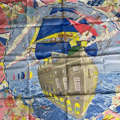 Unused w/box HERMES Carre 90 Flagship Silk Scarf 90cm Pink - Picture 9 of 16