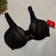 SPANX NWT Black Lace Bra-llelujah Illusion Full Coverage Bra Size 34C