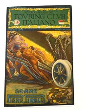 1923 No. 10 Magazine Cover Only "Touring Club Italy" Ad "Piene Pirelli " Tires*