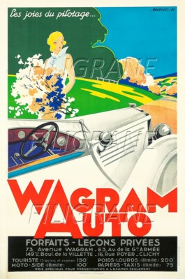 WAGRAM AUTO Rivy - POSTER HQ 50x70cm eines VINTAGE POSTERS