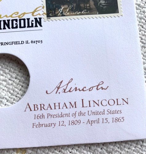 USA FDC First Day Cover Abraham Lincoln President With Commemorative Stamp - Picture 5 of 6