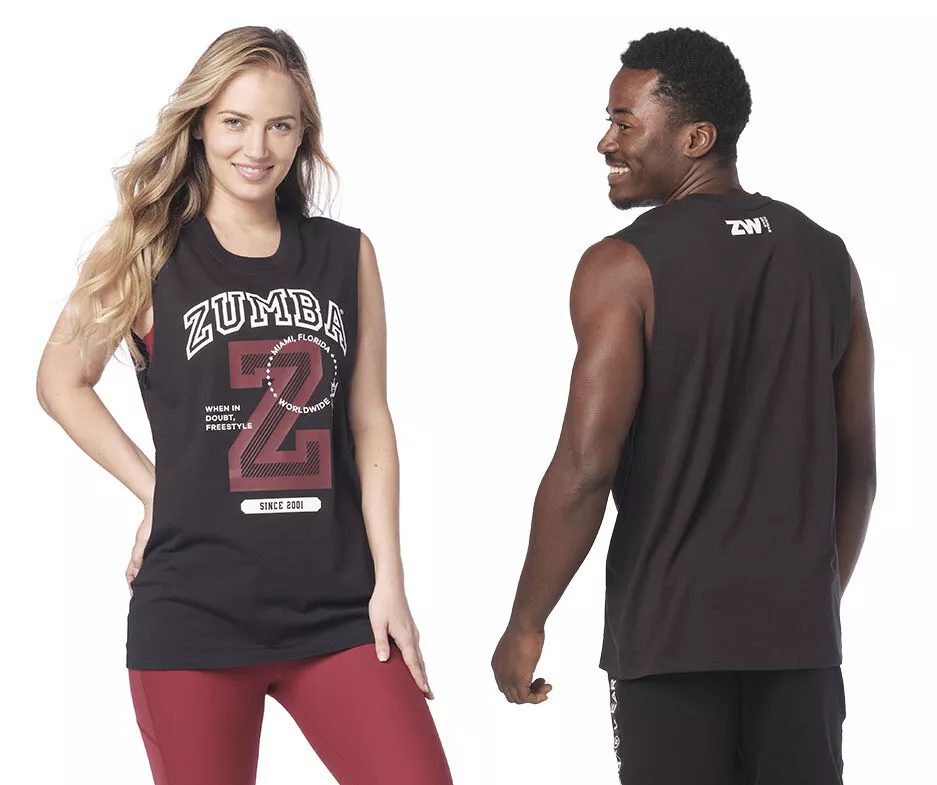 Zumba Dance Muscle Unisex Tank Top XS S M L XXL Bold Black