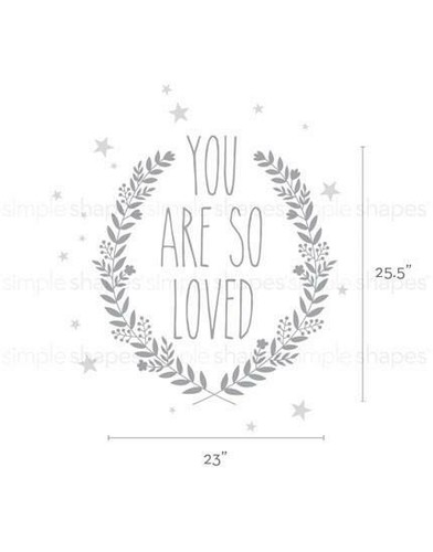 You Are So Loved Quote Lettering Wall Decal - Picture 3 of 6