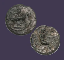 Archaios | Thessaly Pelinna Horse Rider / Manthos opening box | AE | i36.16