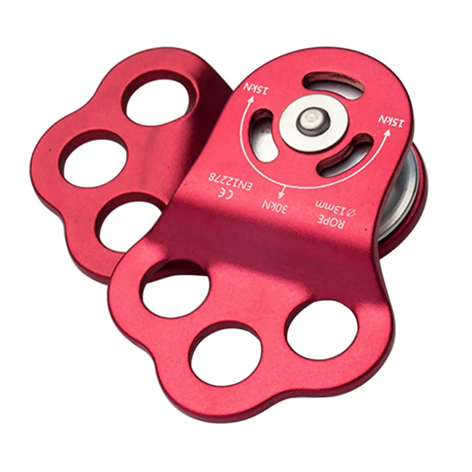 30KN Professional Hitch Climbing Triple Attachment Pulley Arborist for 13mm Rope