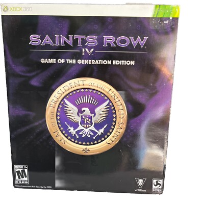 Saints Row IV 4 - Game of the Generation Edition - Xbox 360 NEW SEALED RARE!