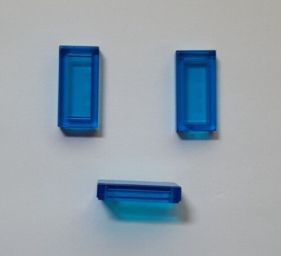 6x Lego Fliese 1x2 - trans dark blue - dunkelblau durchsichtig - 6251289  3069b