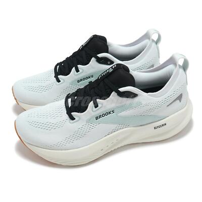 Brooks Glycerin 22 Bright White Winter Sky Black Men Road  display picture 1
