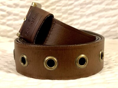 CALVIN KLEIN MEN BROWN GENUINE LEATHER RUSTIC STYLE - Main Image