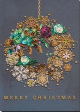 Abris Art Bead Embroidery Kit - New year wreath AB-828