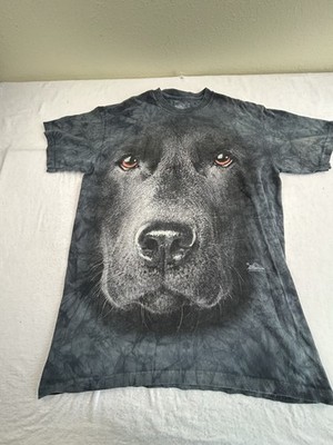 2011 The Mountain T Shirt Men s Size Med Black Lab Vincent Hie Dog Tie Dye