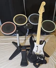 Rock Band Xbox 360 Drum Kit + Fender Stratocaster Guitar Controller - Untested
