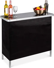 Portable Pop-Up Bar Table for Indoor, Outdoor, Party, Picnic, Tailgate, Entertai