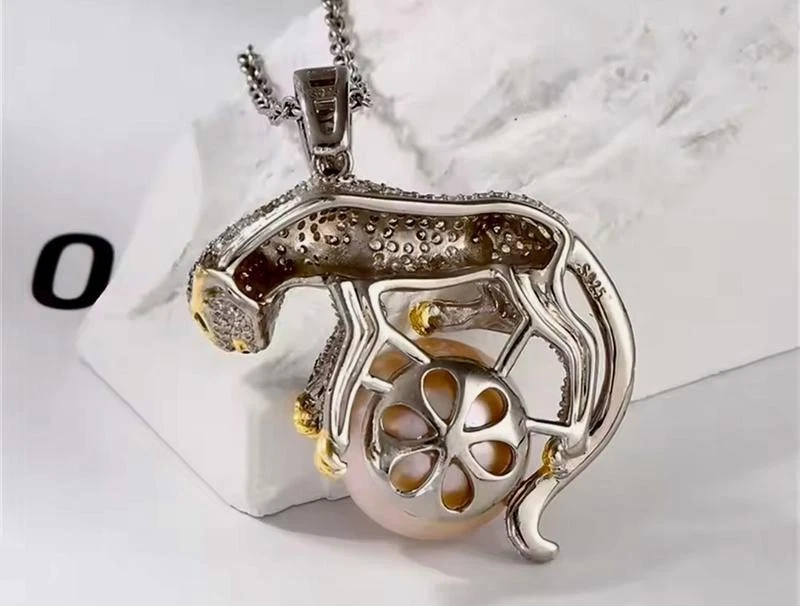 Tigerauge 925 Silber plattiert Halskette mit Perlen 1,4" Achat Frauen Schmuck... - Bild 3 von 4