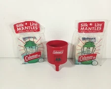 Two 2-Packs 4-Total Coleman Silk-lite 21A Mantles - Propane Lanterns w Funnel