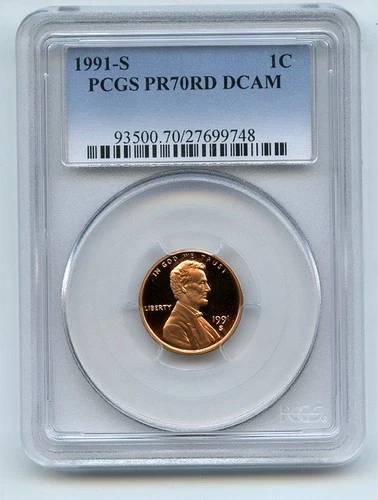 1991-S Lincoln Memorial Cent Proof — photo from another recent sale
