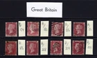 GB Stamps Queen Victoria Penny Reds +Numbered Selection from Old Album.