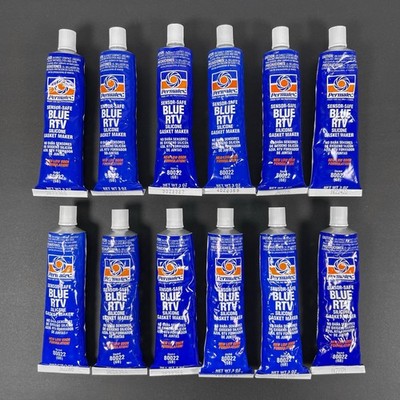 12 Tube Lot Permatex 80022 Blue RTV Sensor-Safe Silicone Gasket Maker 3oz Each