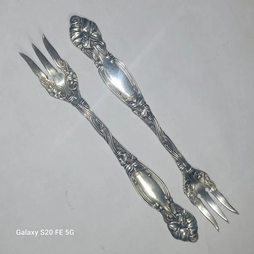 VTG INTERNATIONAL STERLING SILVER FRONTENAC OYSTER SEAFOOD COCKTAIL FORK NO MONO