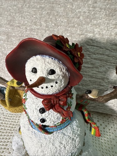 Figura muñeco de nieve Lenox A Winter Visit Lynn Bywaters 1999 pájaros - Imagen 2 de 22