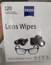 220 Pre-Moistened Individually Wrapped Lens Wipes for Glasses Camera Streak-free