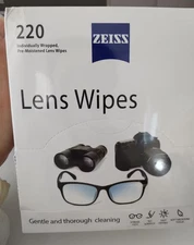 220 Pre-Moistened Individually Wrapped Lens Wipes for Glasses Camera Streak-free