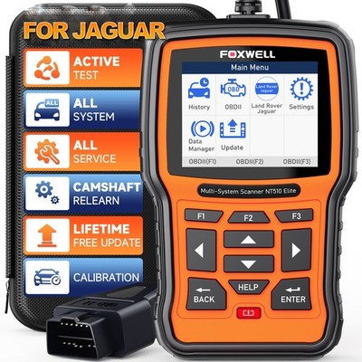 Foxwell NT510 Elite For Land Rover OBD2 All System Scan Tool Battery Registratio